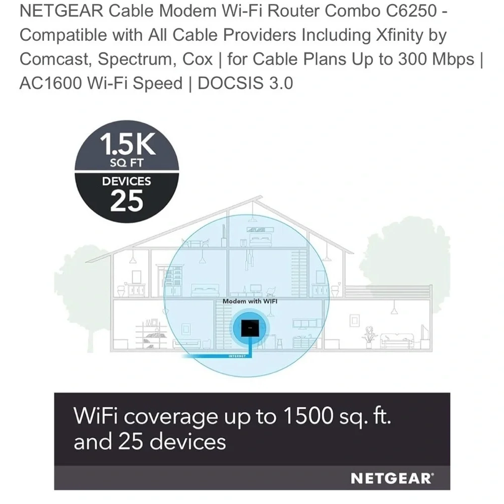NETGEAR Black Modem-Router Combo - Picture 4 of 8